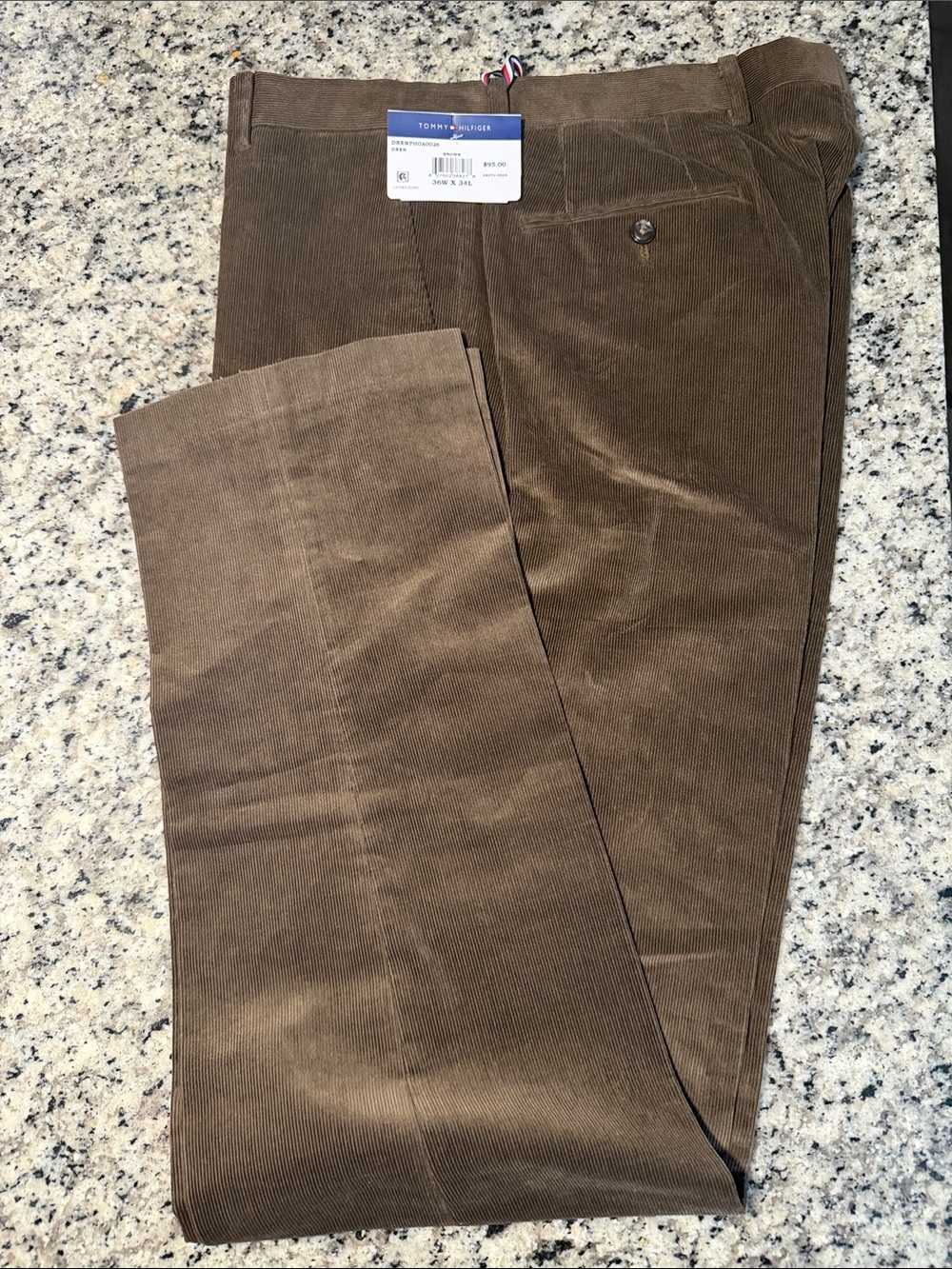 NWT Tommy Hilfiger Men's Corduroy Pants in Brown